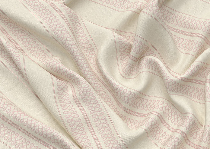 Trellis Prints, Noble Stripe Rosies Pink - Twist&Fit Roman Blind - Image 4